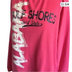 Pink Gulf Shores Sweatshirt Size XL Surf Style